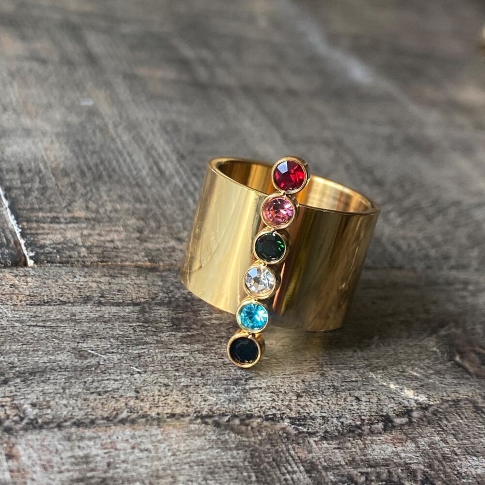 NEW Chakra Gold Statement Ring - Picture 7 of 16